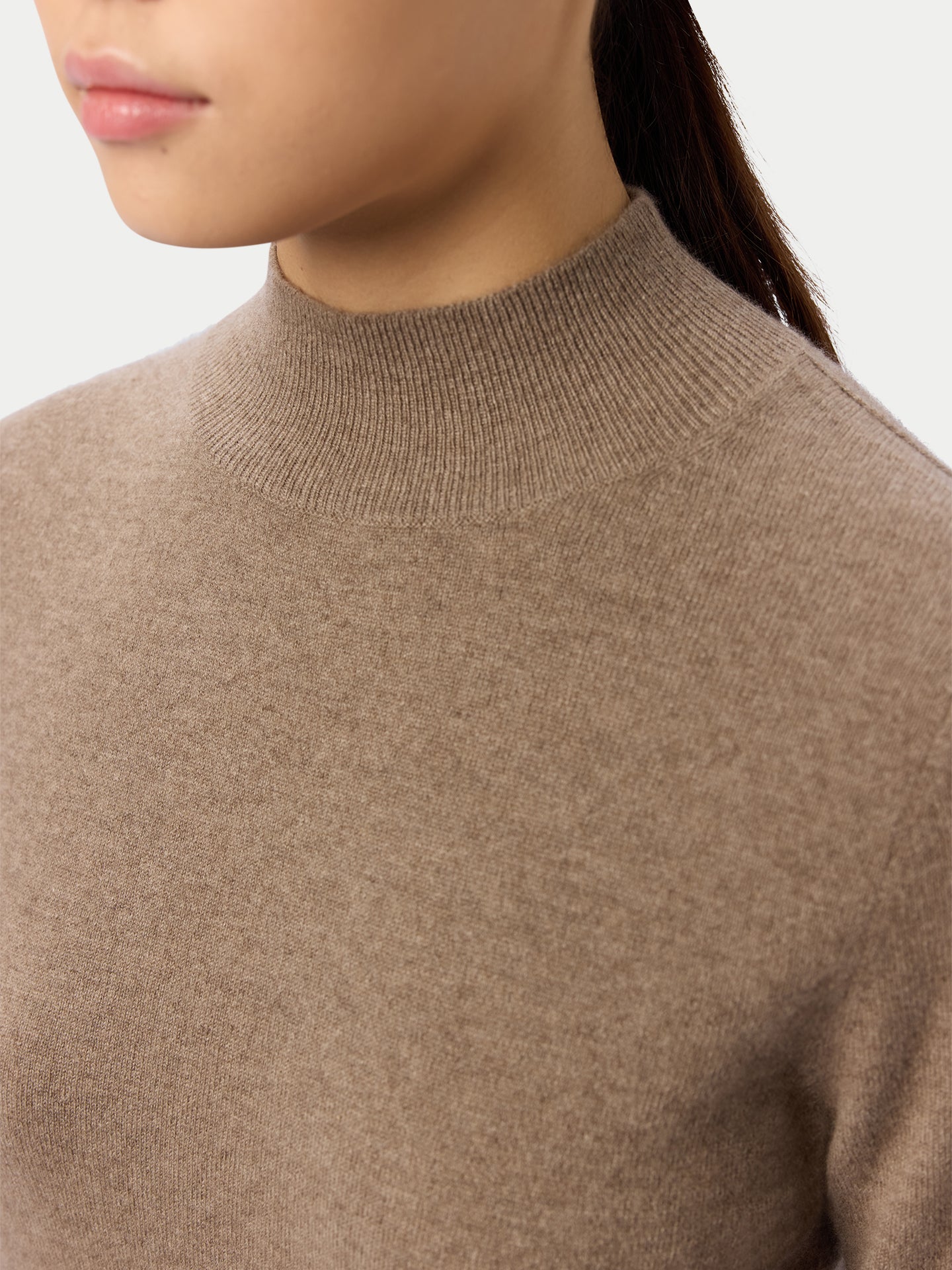 Timeless Cashmere Mock Neck Sweater