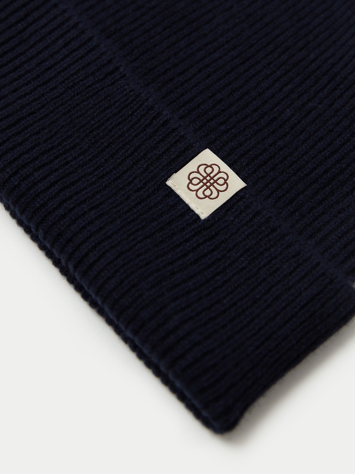 Unisex Cashmere Rib Knit Beanie Navy Blazer - GOBI Cashmere