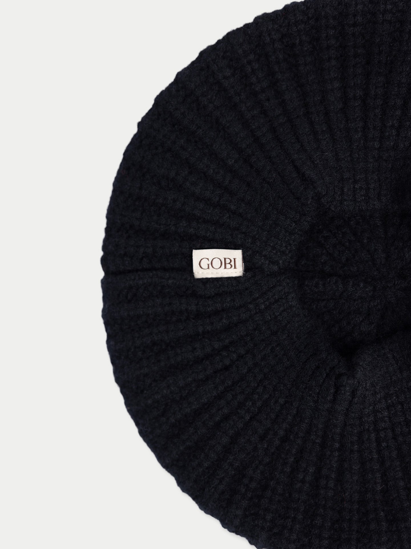 Women's Classic Rib Cashmere Beanie Black I GOBI Cashmere