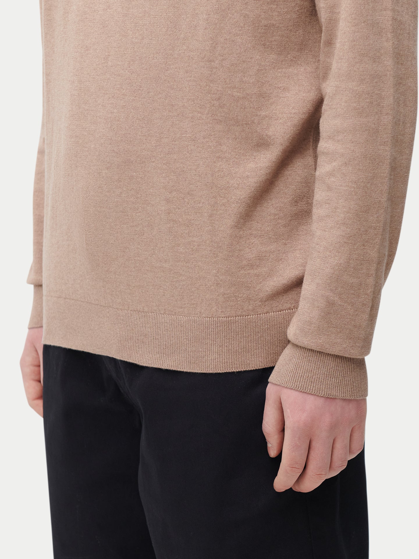 Men's Crewneck Cotton Silk Cashmere Blend Sweater