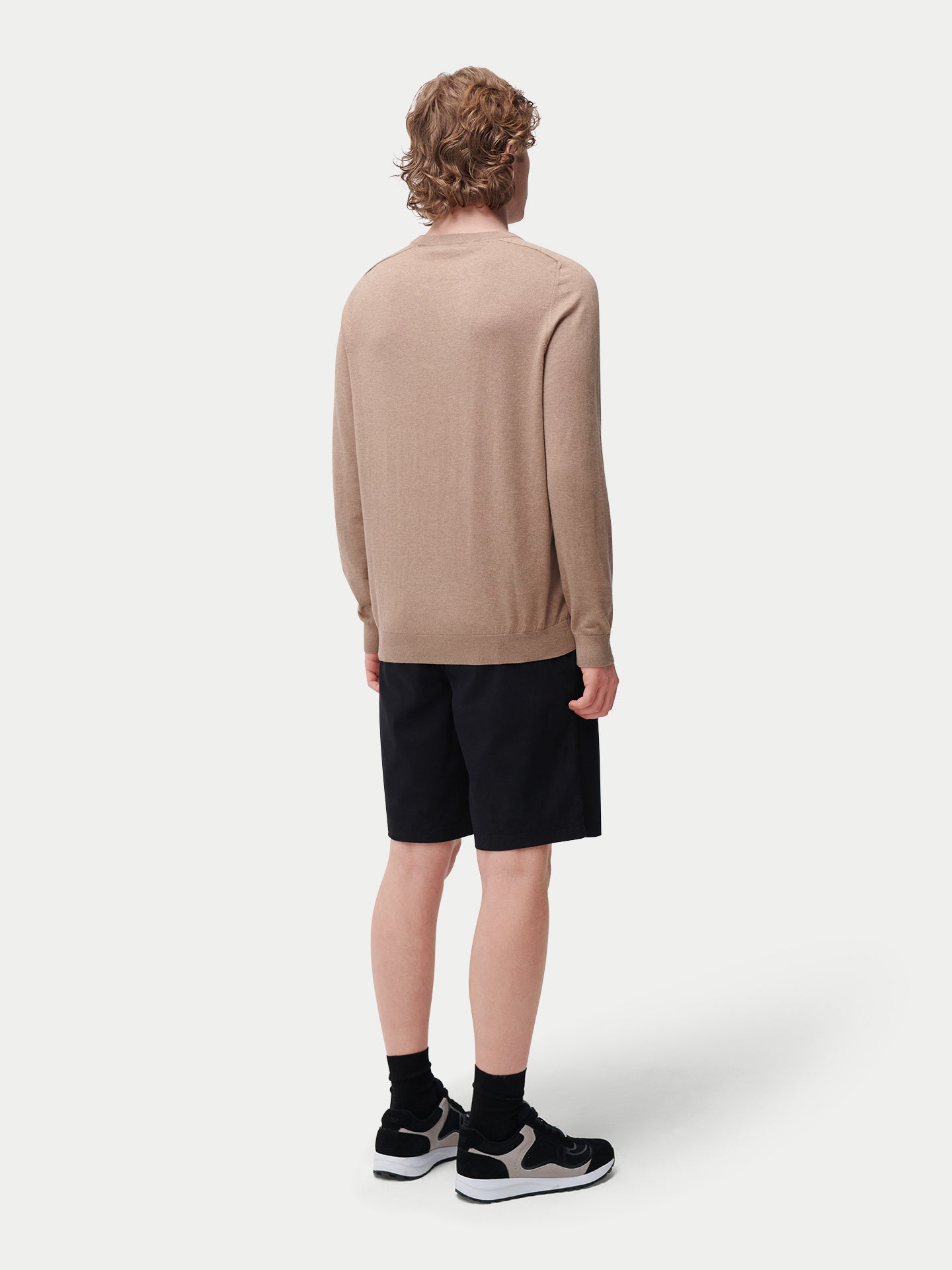 Men's Crewneck Cotton Silk Cashmere Blend Sweater