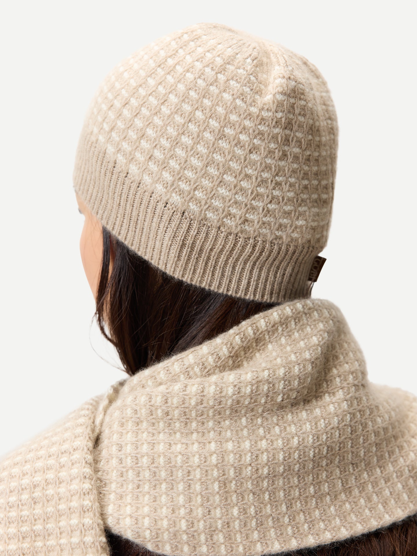 Organic Color Cashmere Waffle Knit Hat