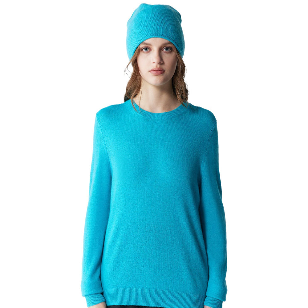 $99 Cashmere Hat & Sweater Peacock Blue - Gobi Cashmere