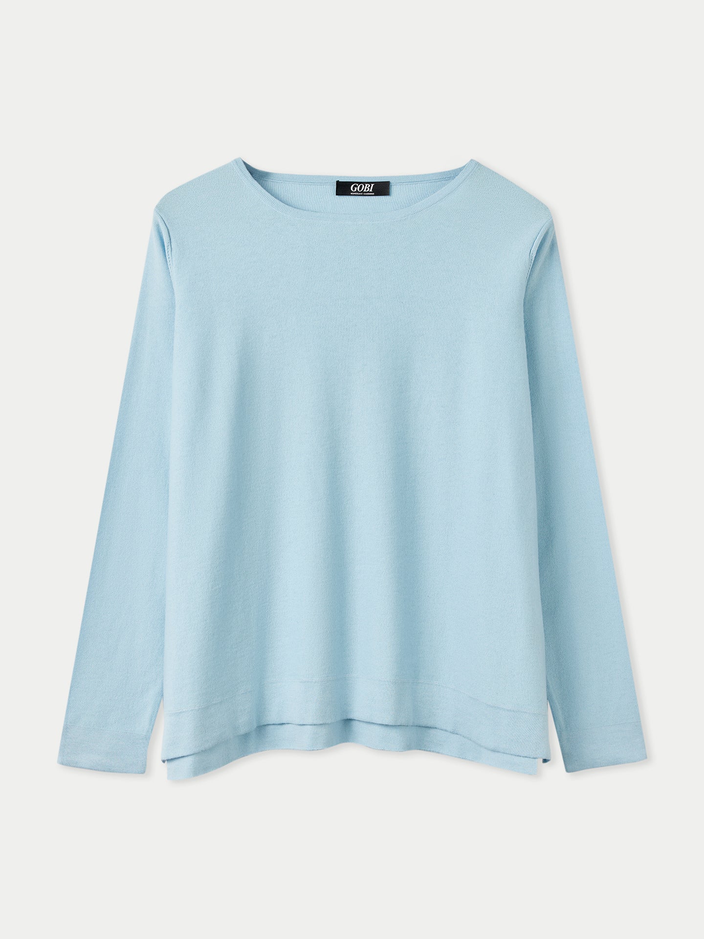Women's Boatneck Cotton Silk Cashmere Blend Sweater Aquamarine - Gobi Cashmere