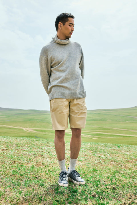 Gray Cashmere Low Ankle Sneakers, editorial photo