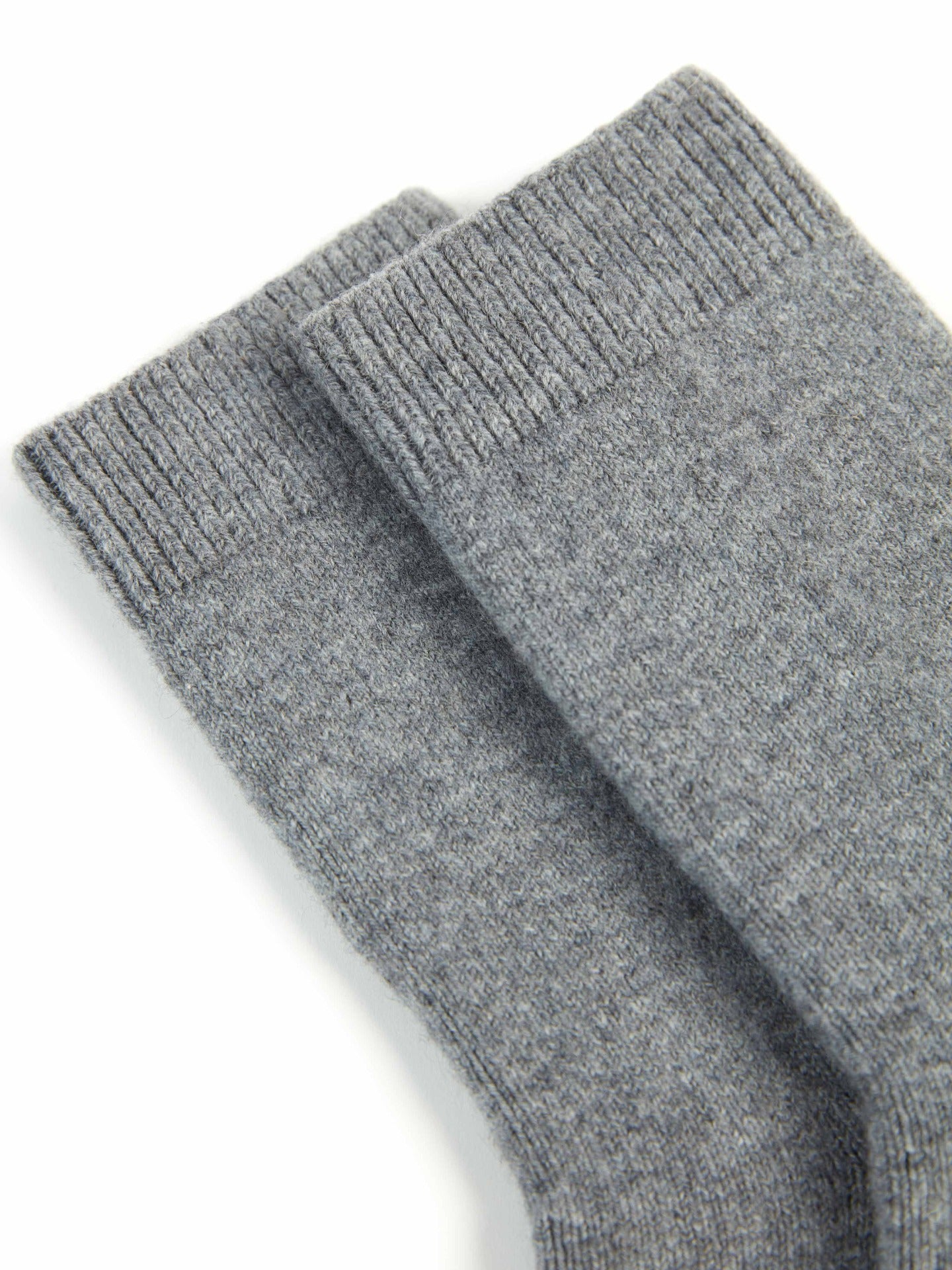 Women's Trim Knit Socks Dim Gray - Gobi Cashmere