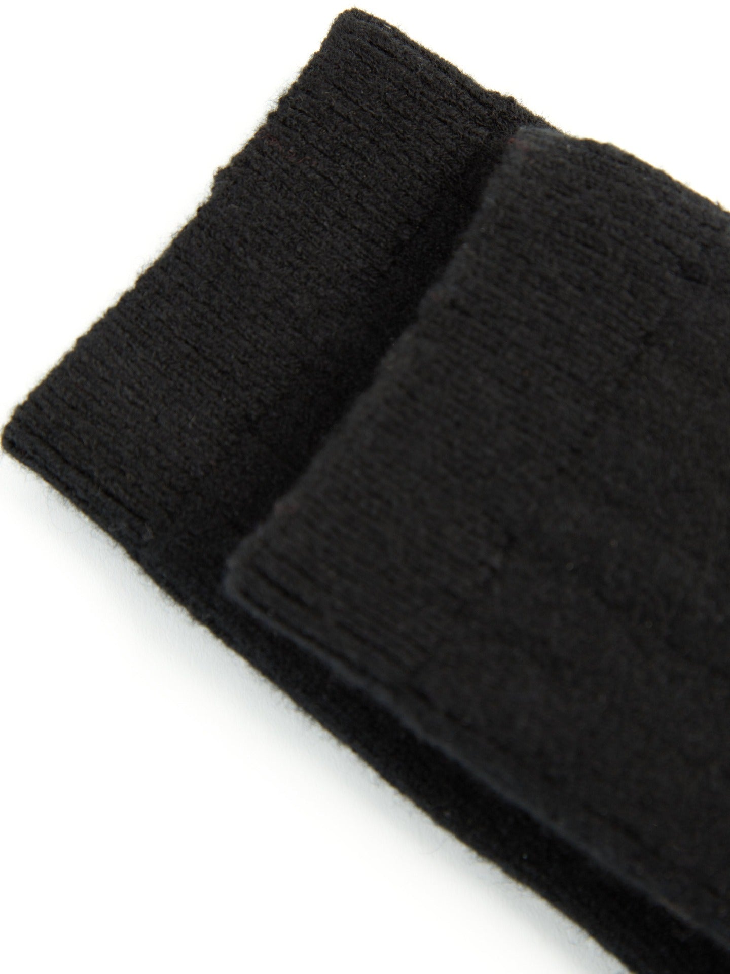 Unisex Cashmere Trim Knit Bed Socks Black - Gobi Cashmere