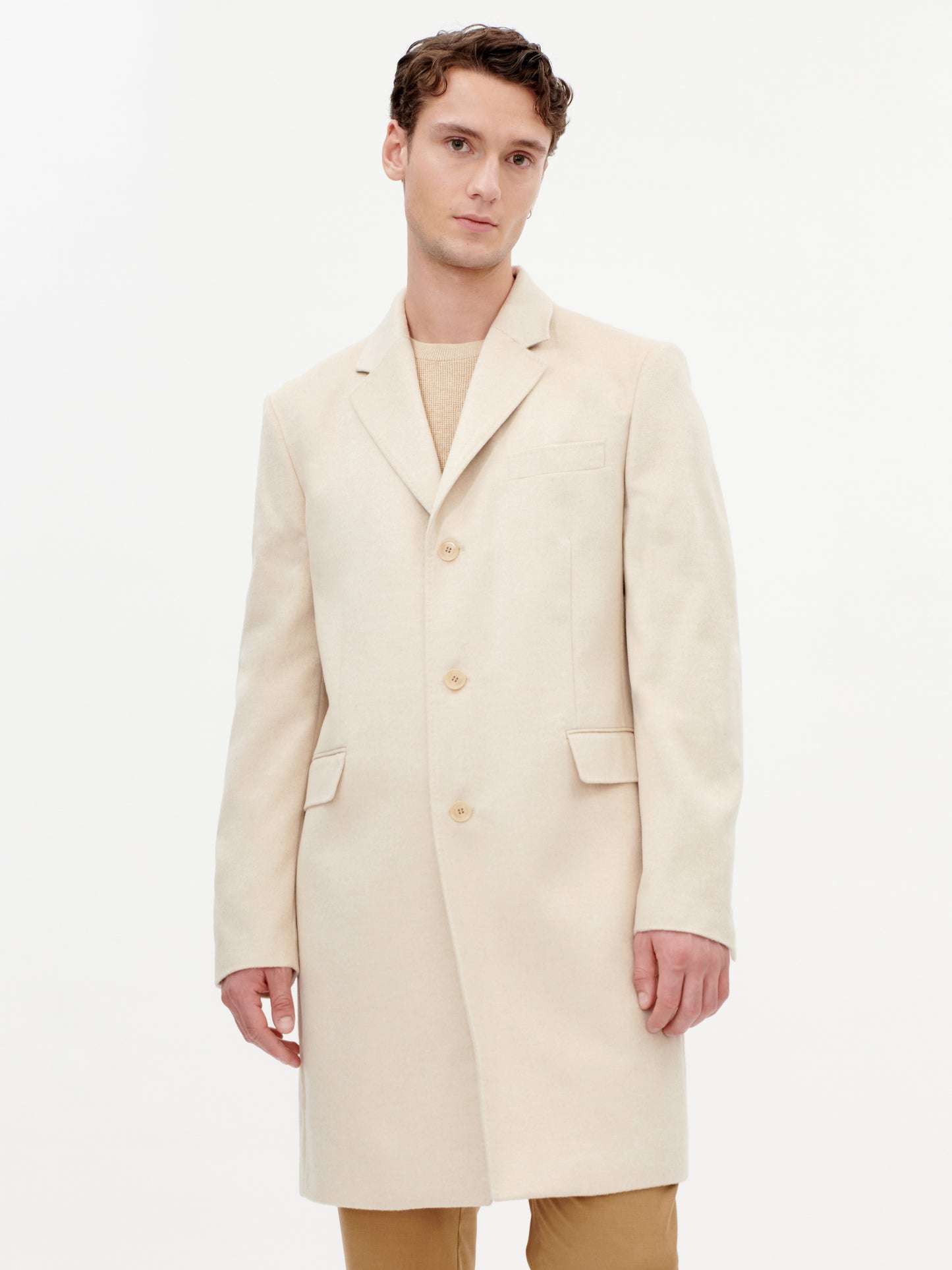 Organic Color Classic Single Breasted Coat