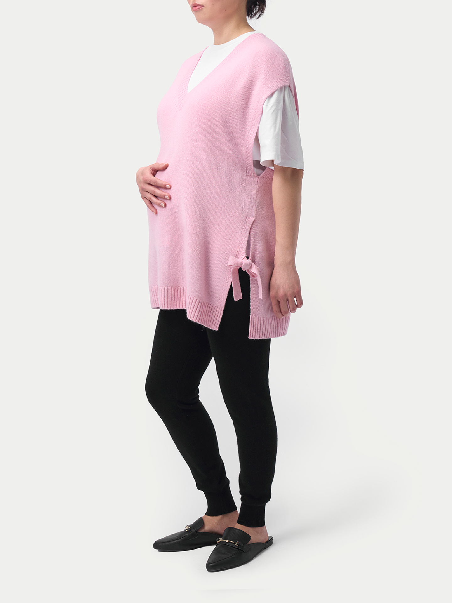 V-neck Cashmere Maternity Top