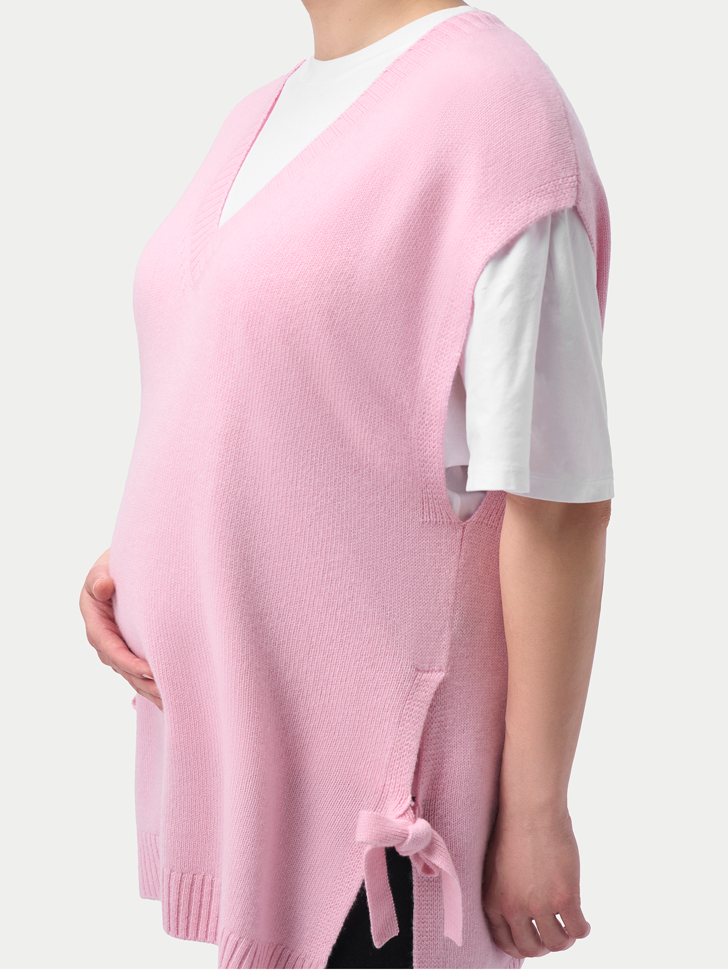 V-neck Cashmere Maternity Top