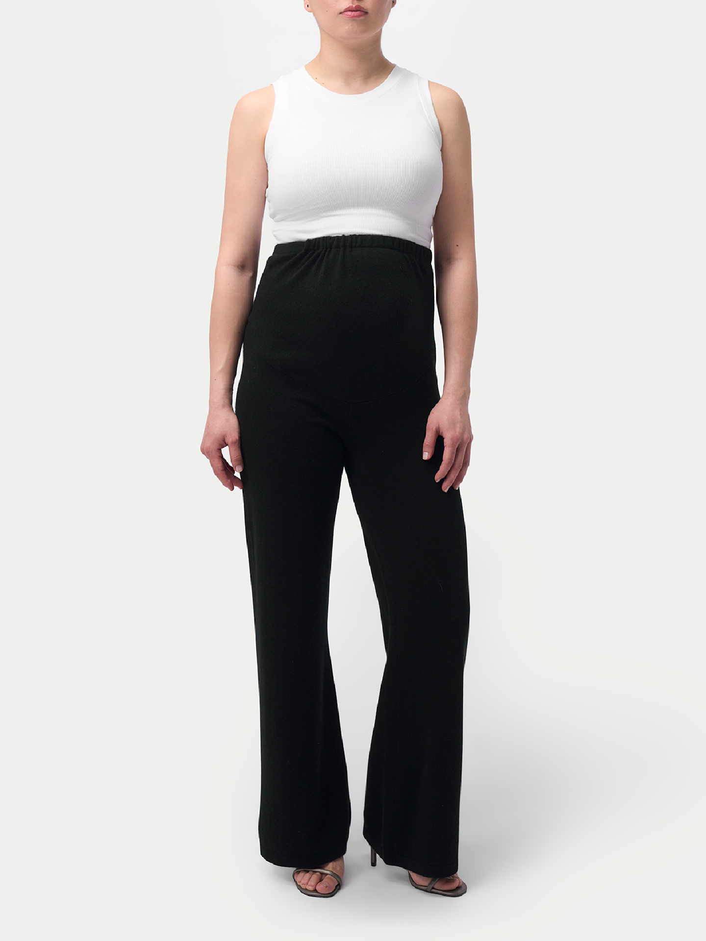 Wide-Leg Knitted Maternity Cashmere Pants