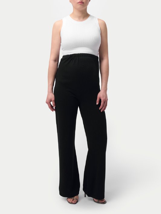 Wide-Leg Knitted Maternity Cashmere Pants