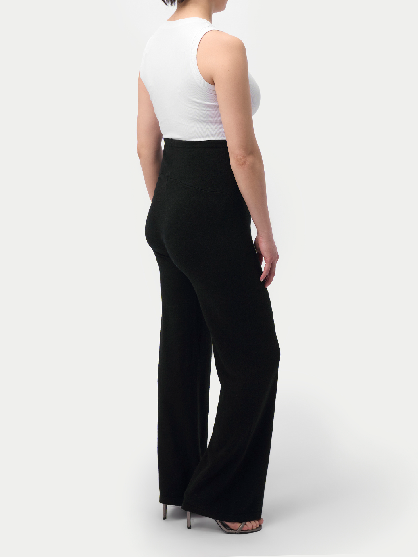 Wide-Leg Knitted Maternity Cashmere Pants