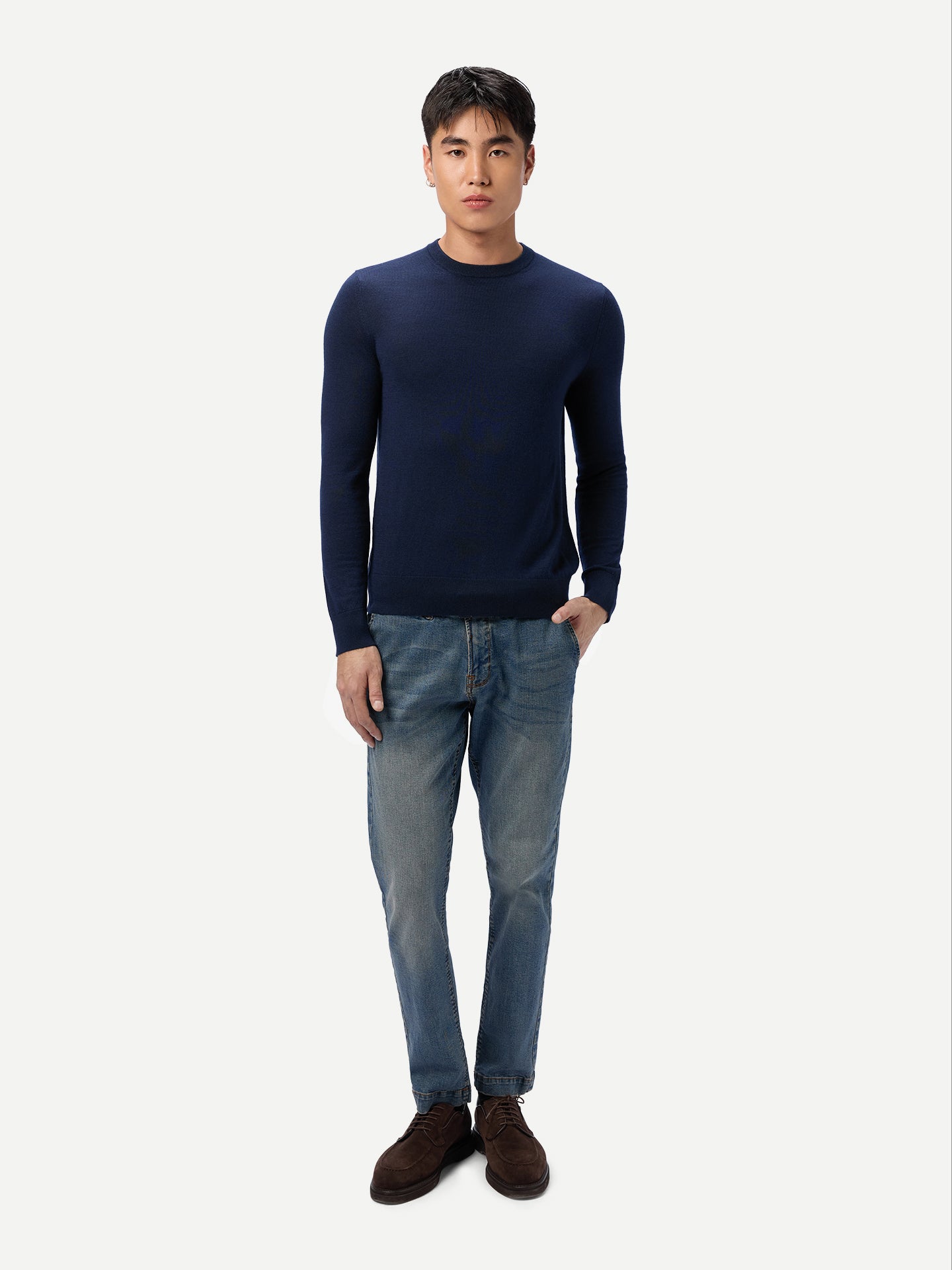Cashmere Silk C-Neck Sweater
