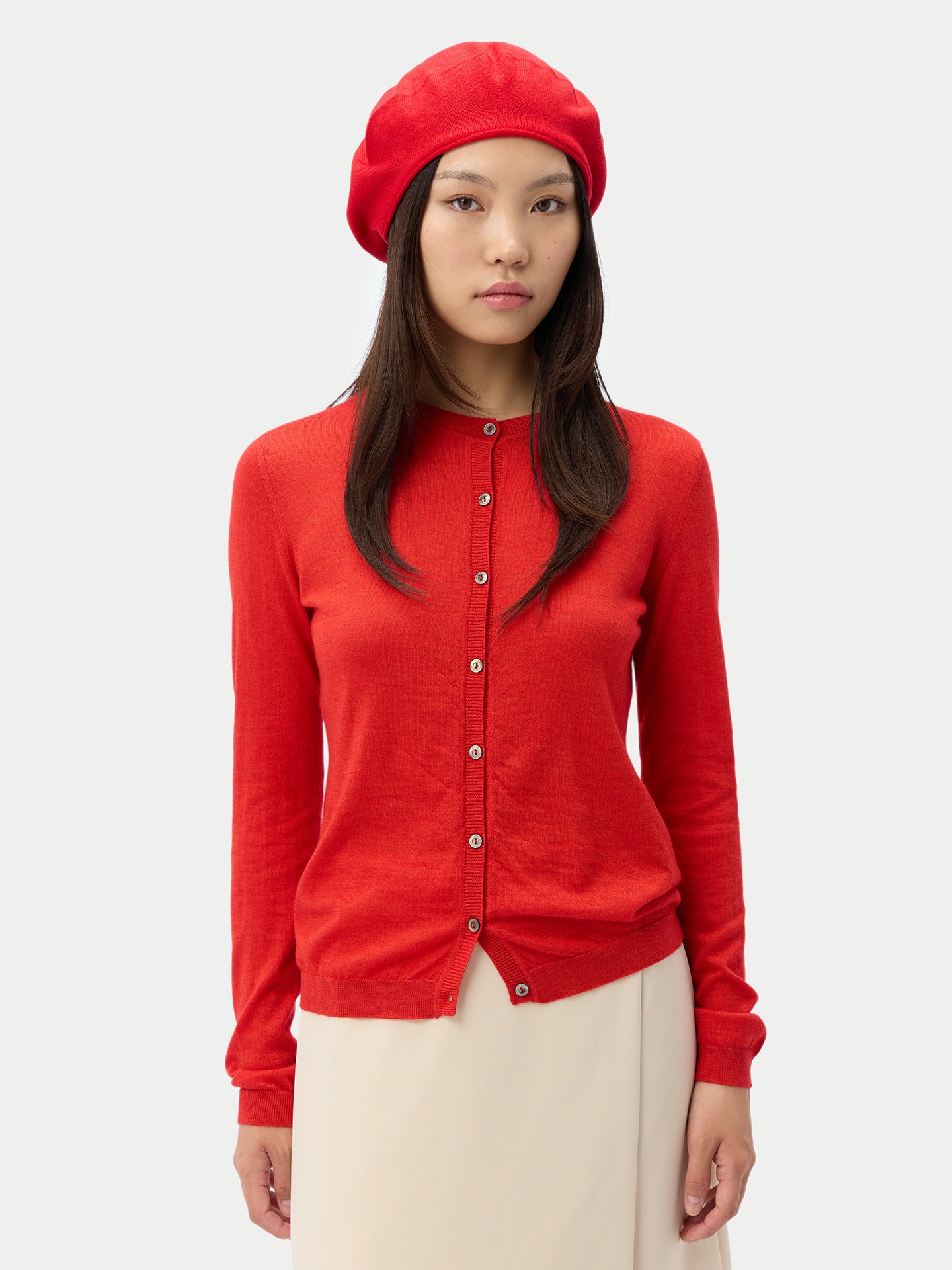 Cashmere Jersey Knit Beret