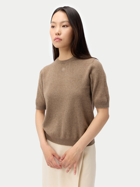 Elbow-Length Sleeve Cashmere Sweater