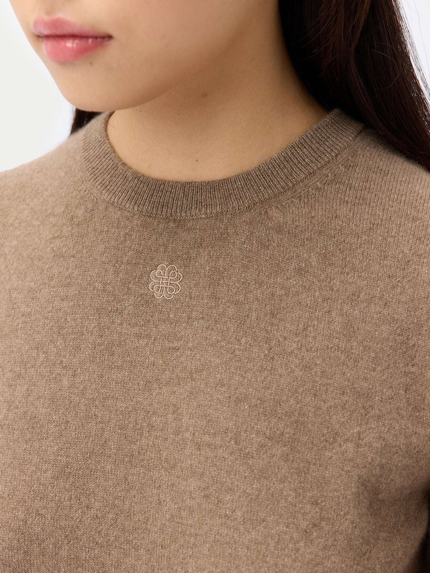 Elbow-Length Sleeve Cashmere Sweater