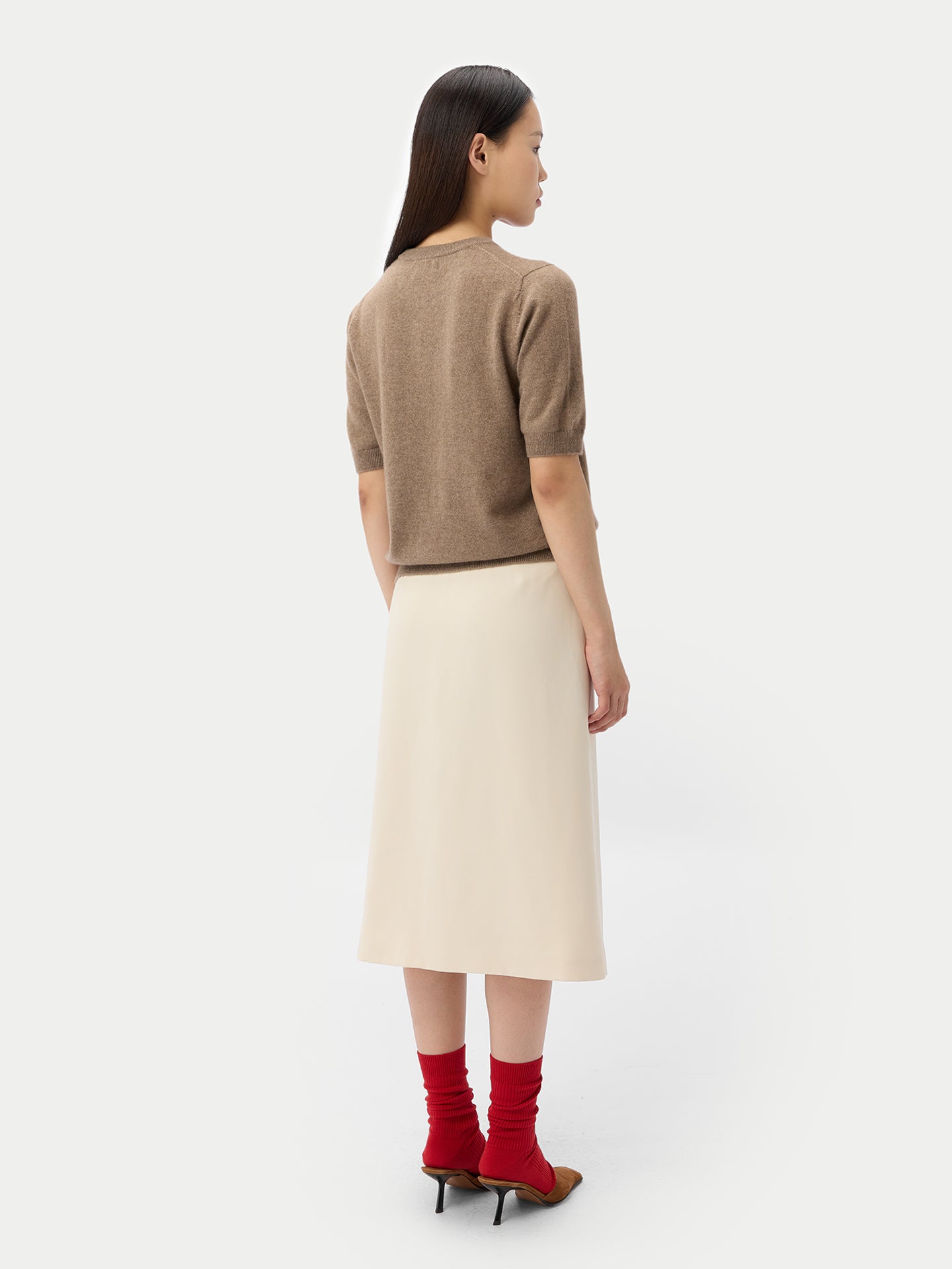Elbow-Length Sleeve Cashmere Sweater