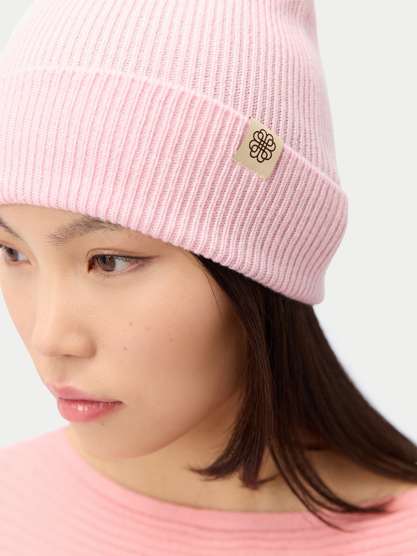 Cashmere Rib Knit Beanie