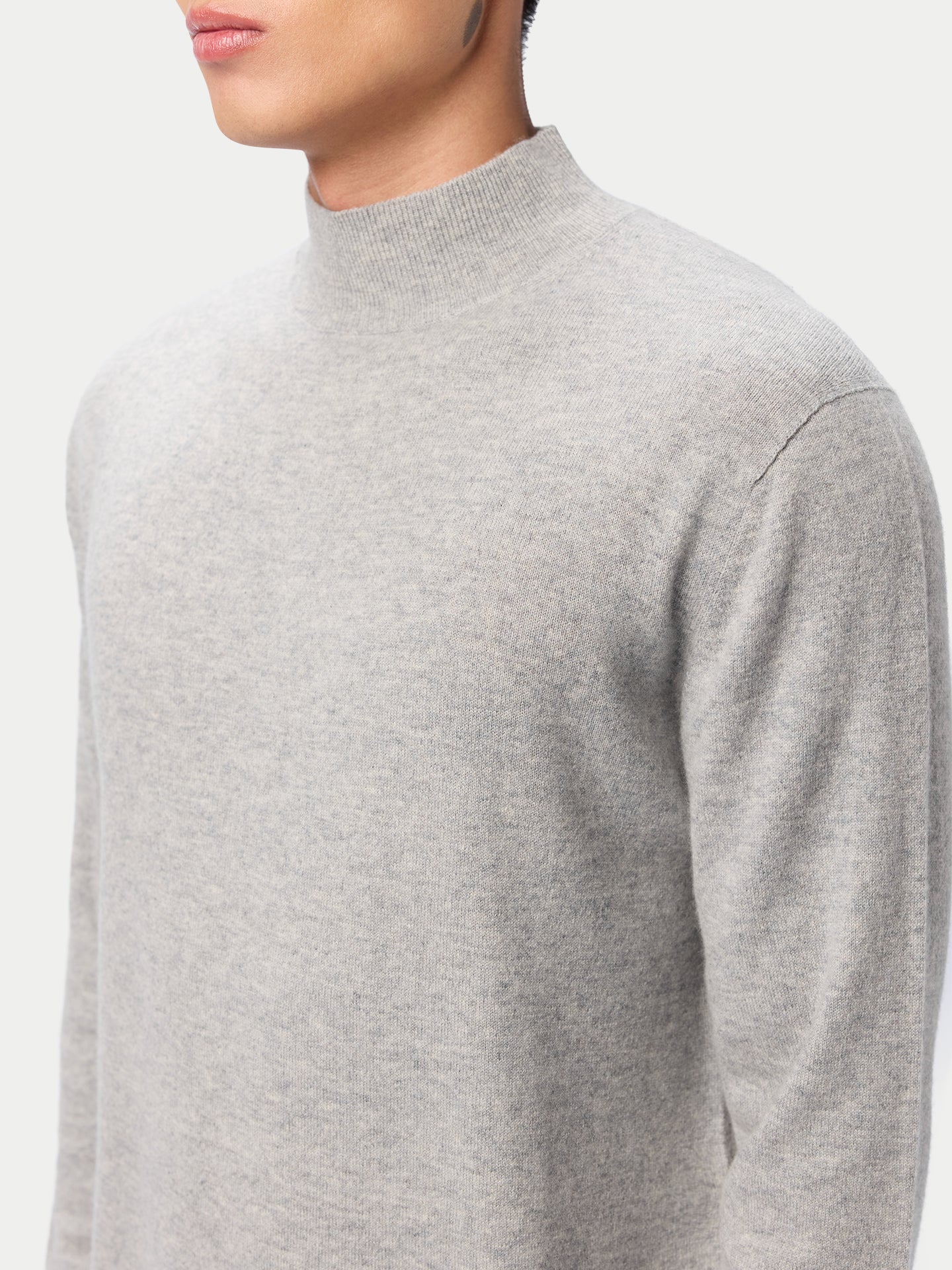 Timeless Mock Neck Cashmere Sweater