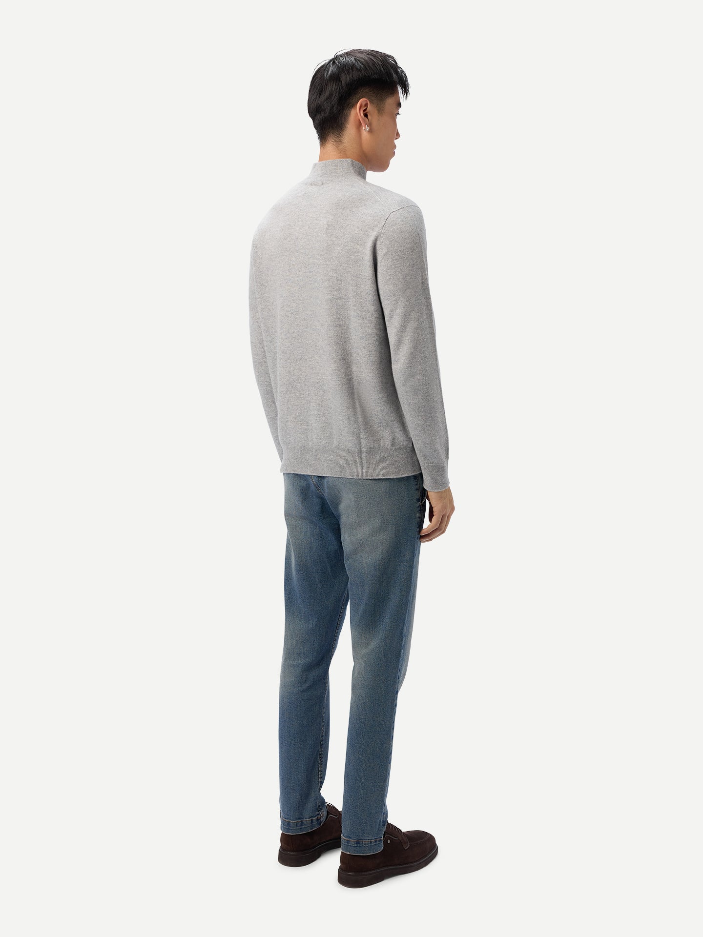 Timeless Mock Neck Cashmere Sweater