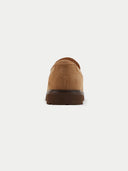 back view of a brown loafer shoe on a white background #color_almond