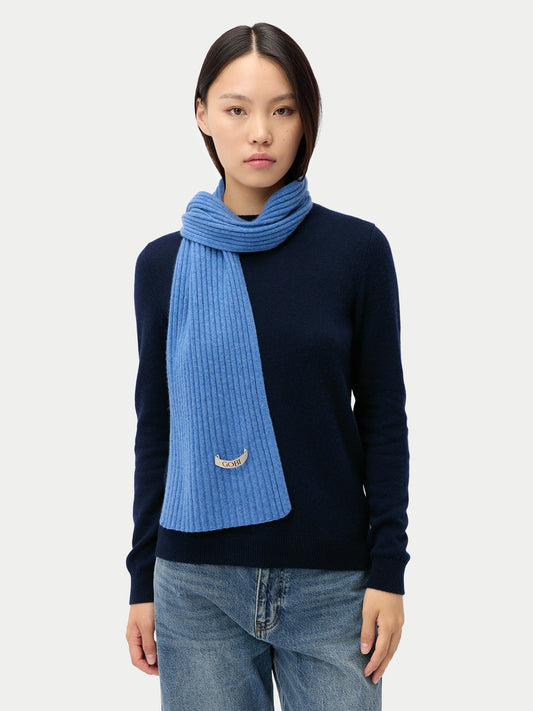 Cashmere Rib Knit Scarf