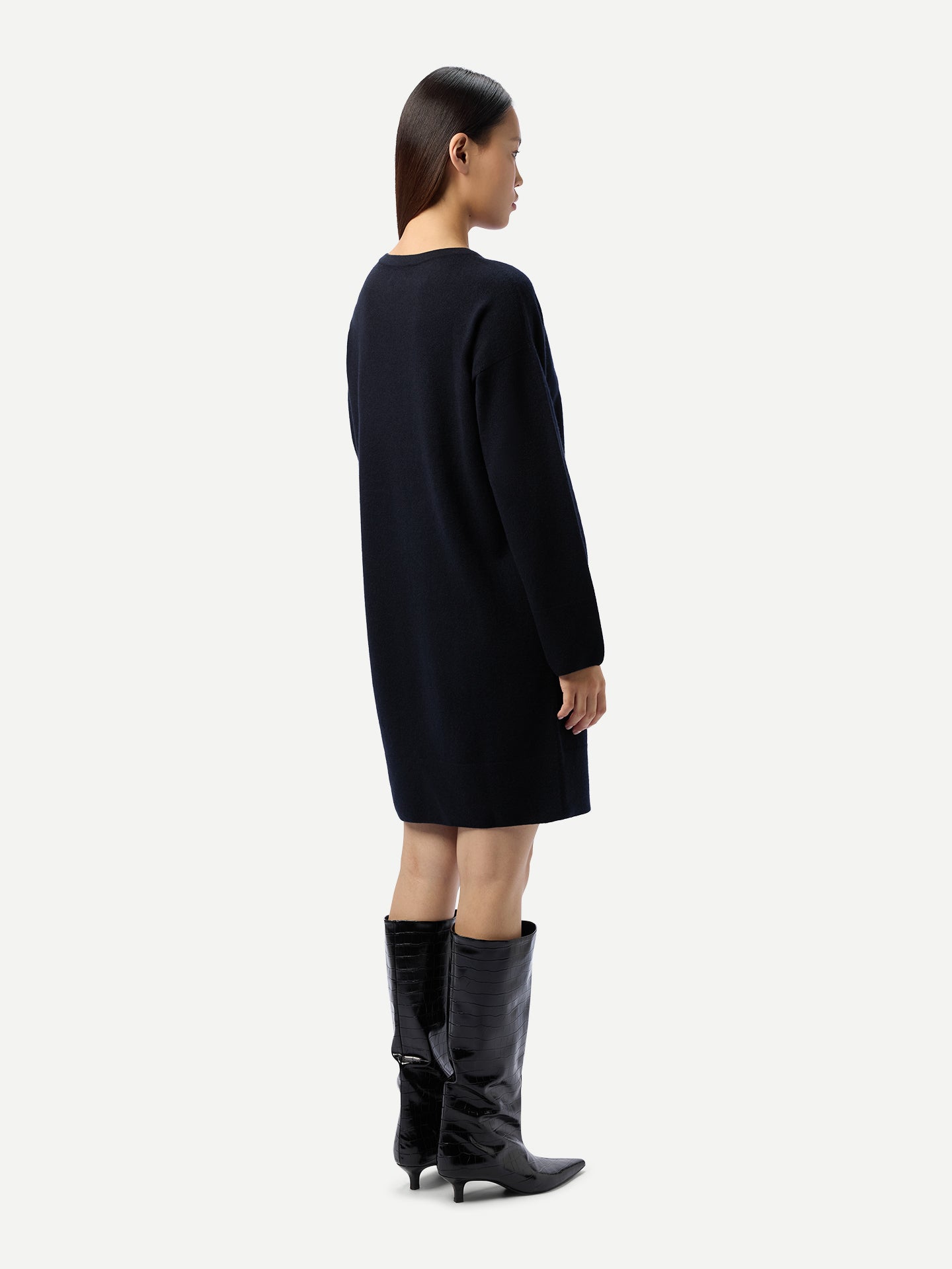 C-Neck Knit Dress