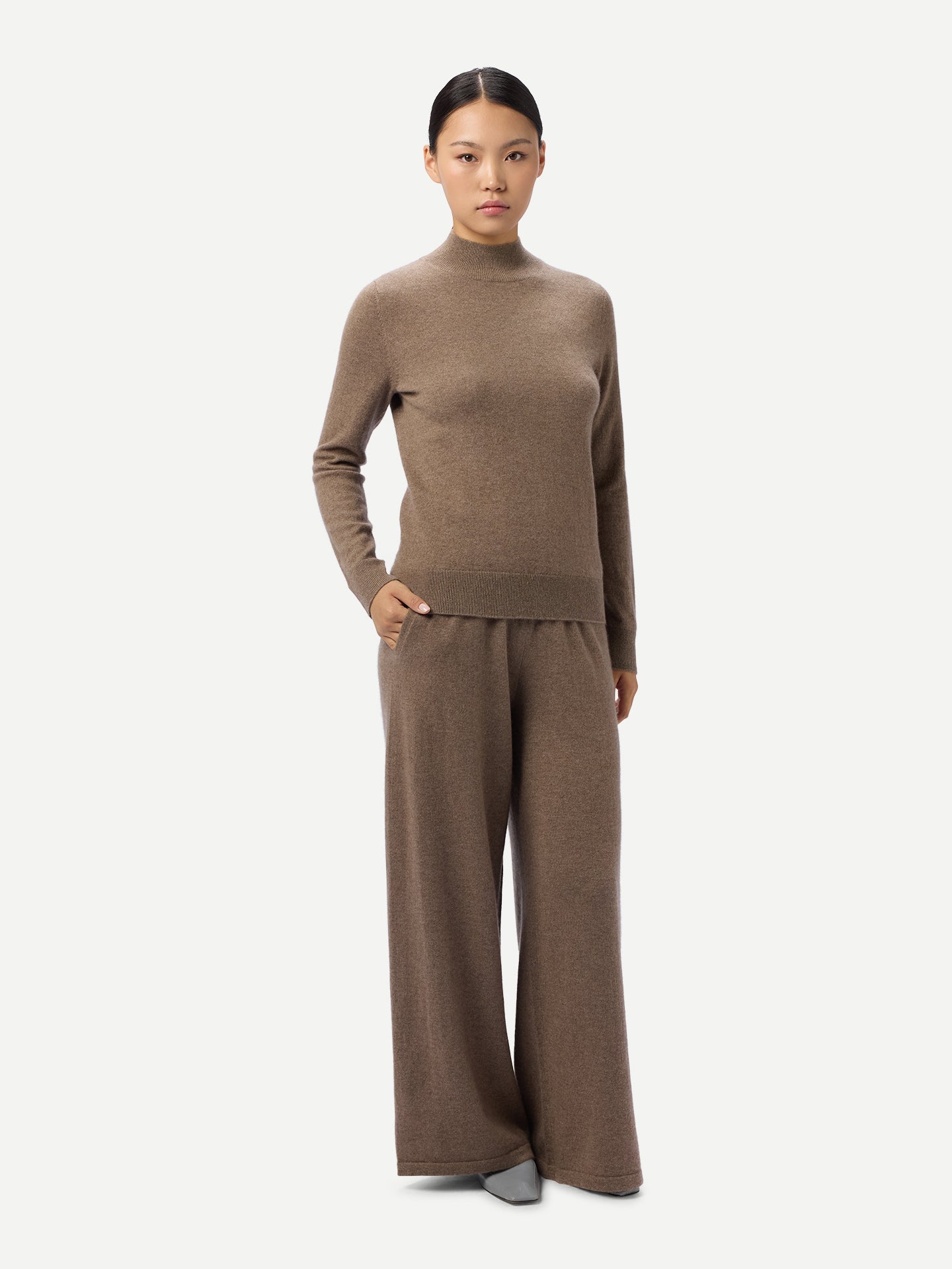 Timeless Cashmere Mock Neck Sweater