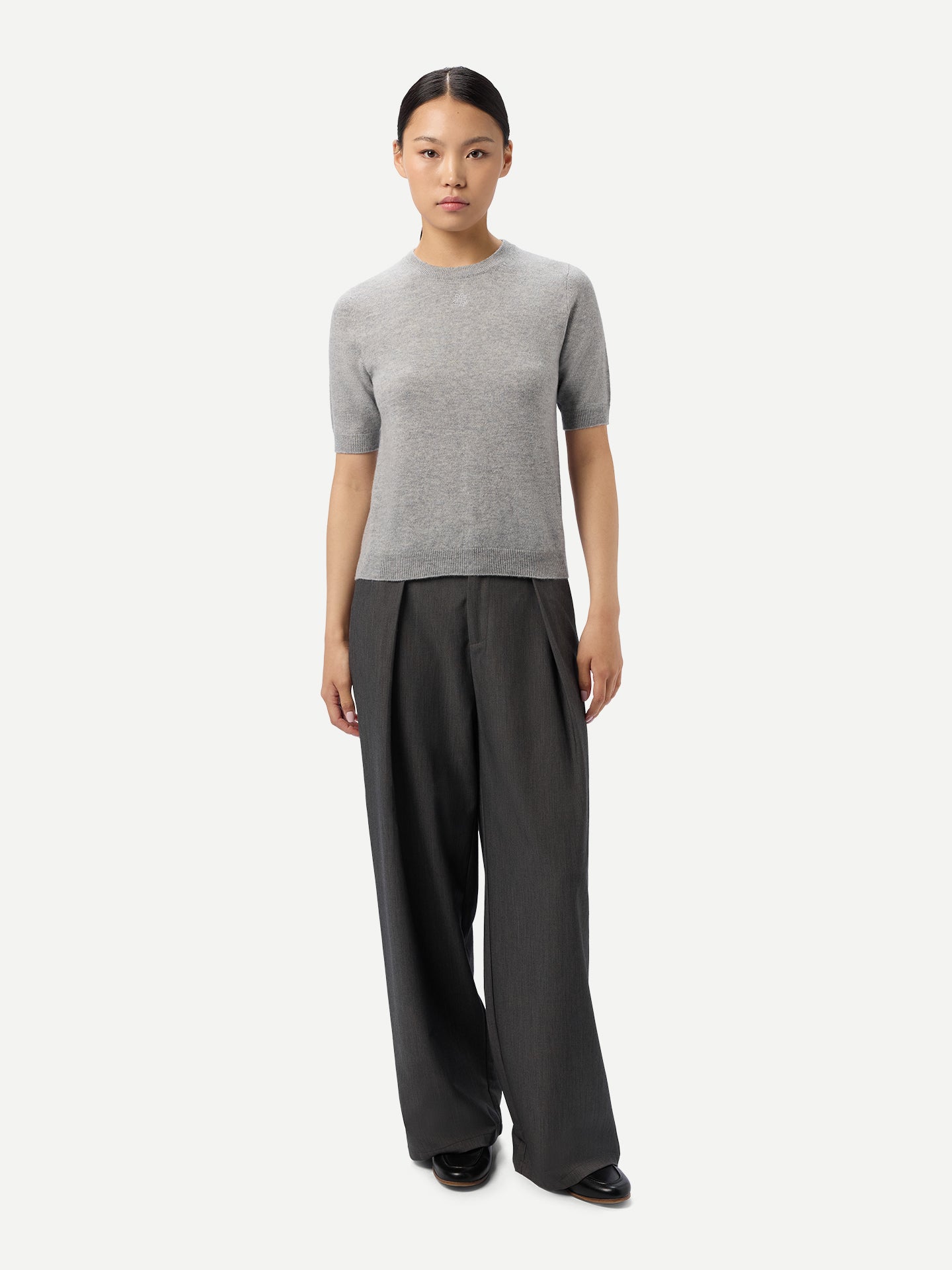 Elbow-Length Sleeve Cashmere Sweater High Rise - Gobi Cashmere