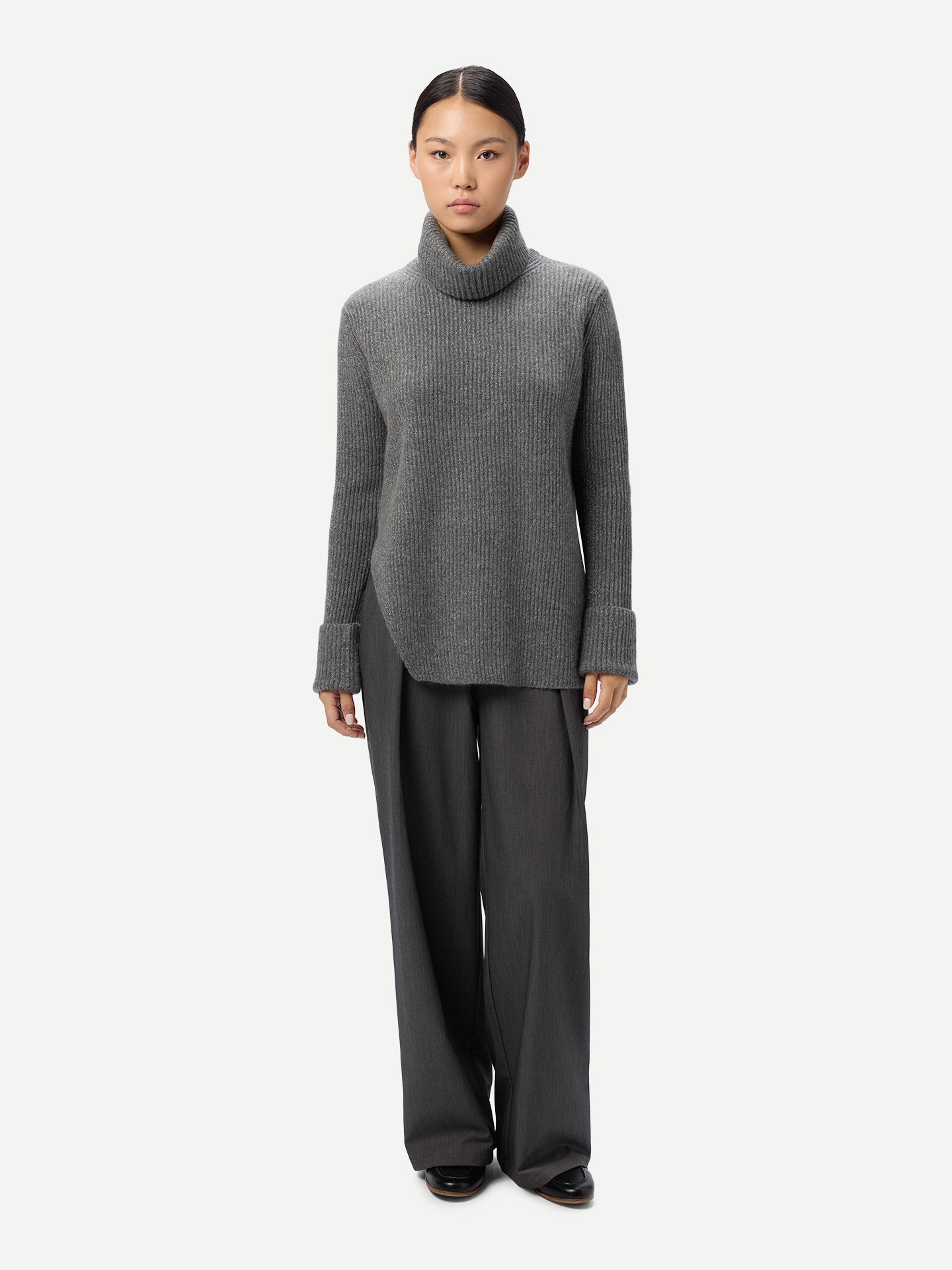 Cashmere Sweater with Detachable Collar