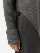 Cashmere Sweater with Detachable Collar Steel Gray - Gobi Cashmere #color_steel-gray