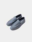 Pair of gray loafers on a light gray background #color_steel-gray