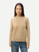Organic Color Cashmere Timeless Crewneck Sweater Beige - Gobi Cashmere #color_beige
