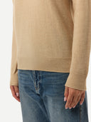 Organic Color Cashmere Timeless Crewneck Sweater Beige - Gobi Cashmere #color_beige