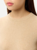 Organic Color Cashmere Timeless Crewneck Sweater Beige - Gobi Cashmere #color_beige