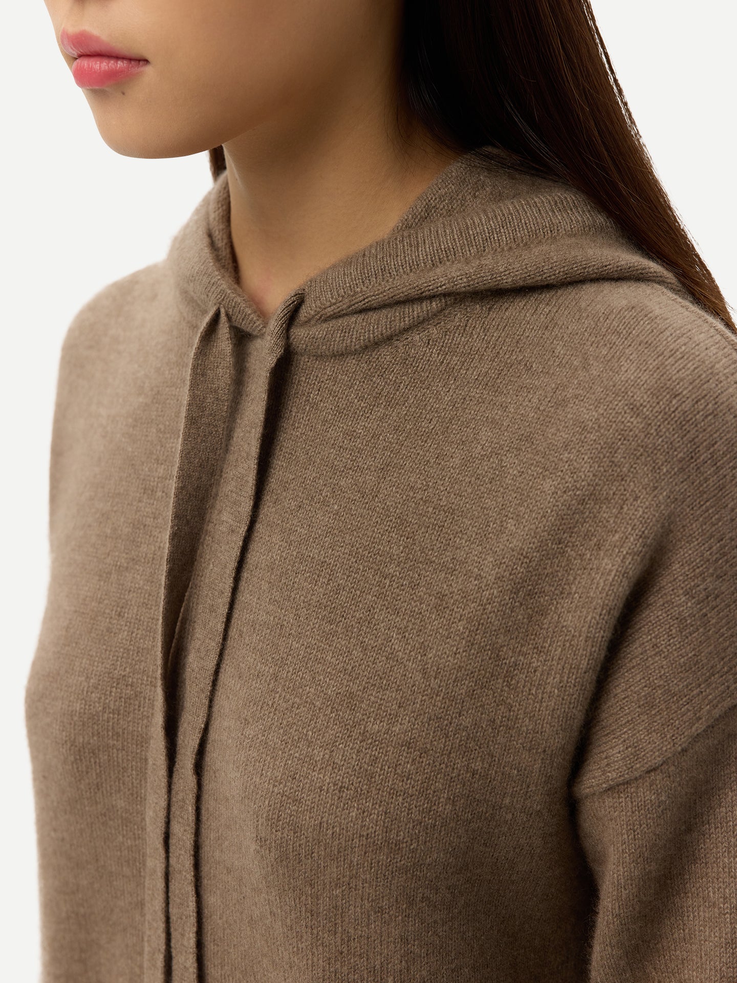 Organic Color Cashmere Pullover Hoodie Taupe - Gobi Cashmere