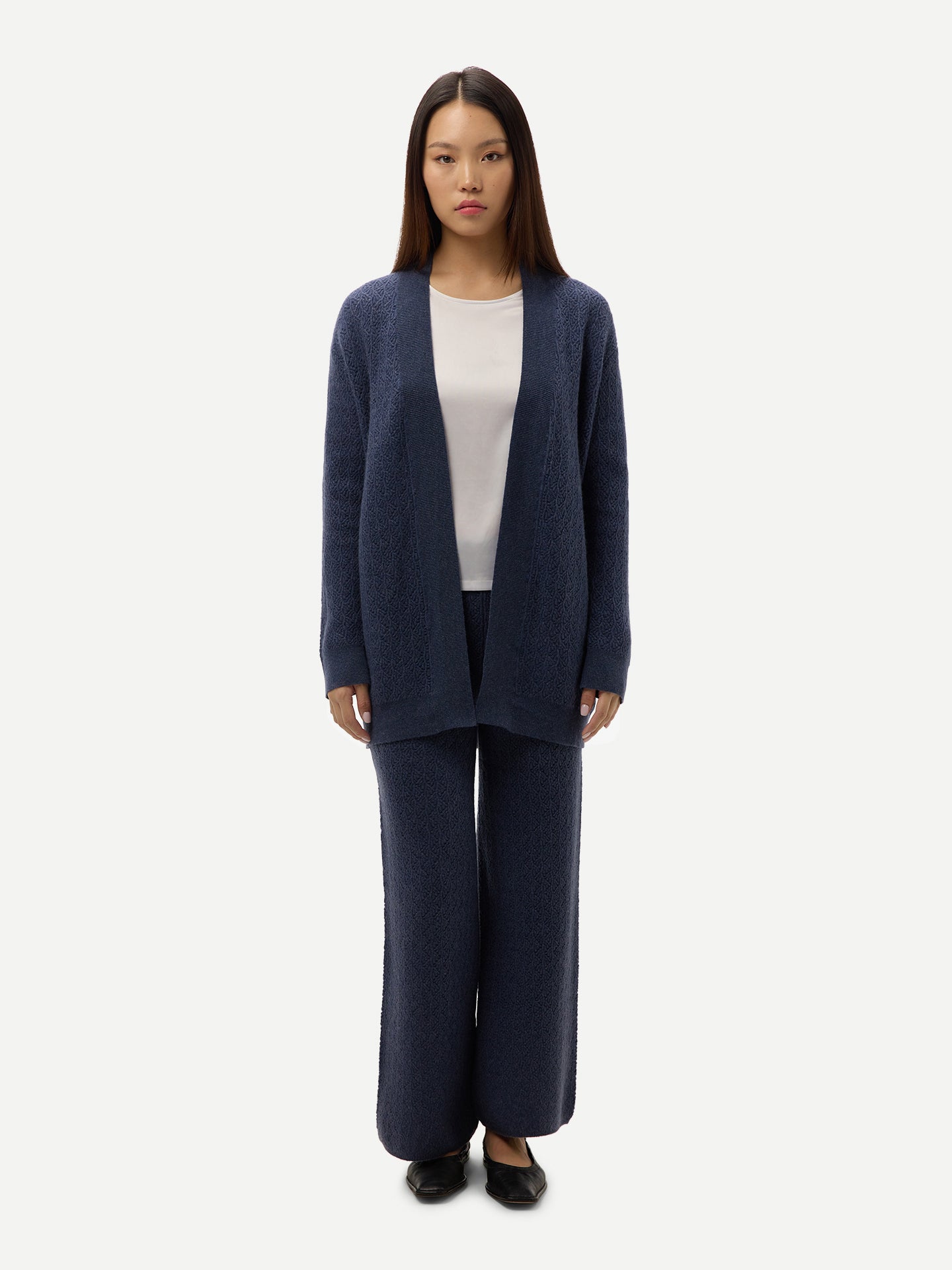 Ajour Knit Open front Cardigan
