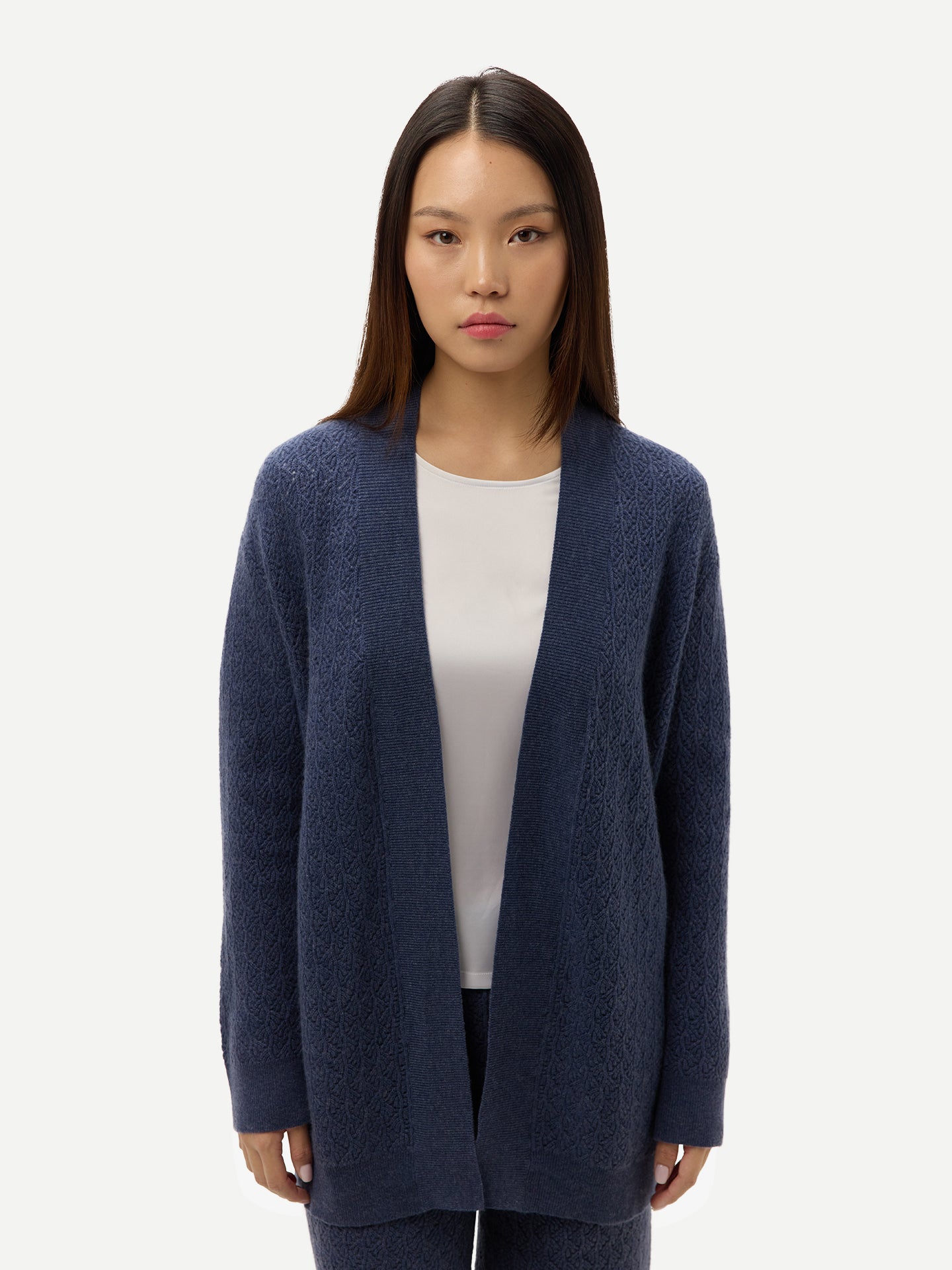 Ajour Knit Open front Cardigan