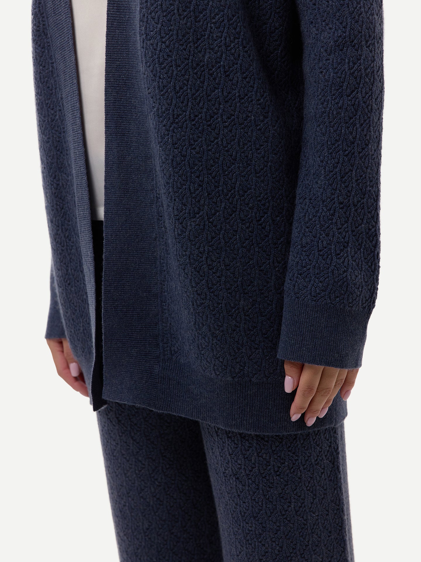 Ajour Knit Open front Cardigan
