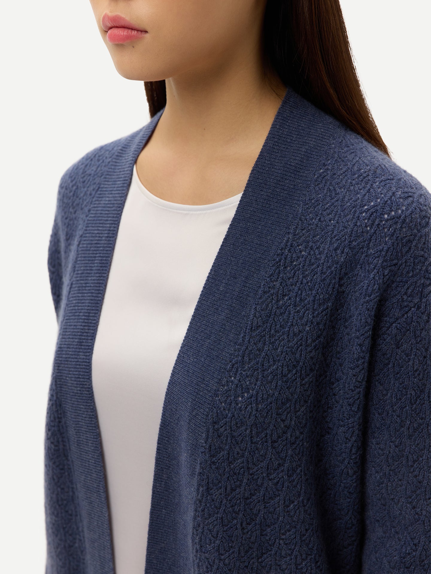 Ajour Knit Open front Cardigan