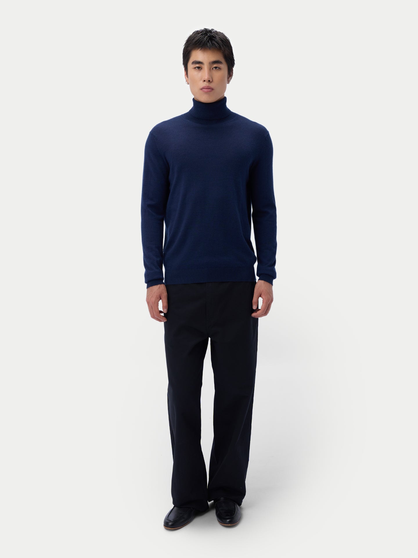 Cashmere-Silk Turtleneck Sweater