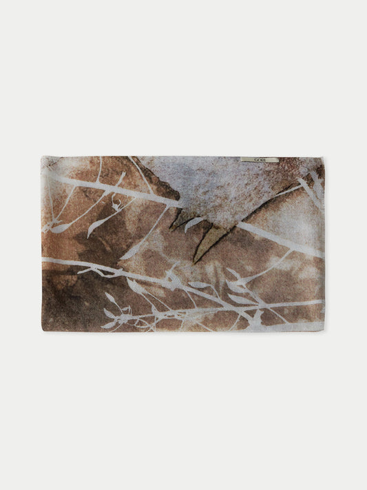 Abstract Floral Printed Cashmere Shawl