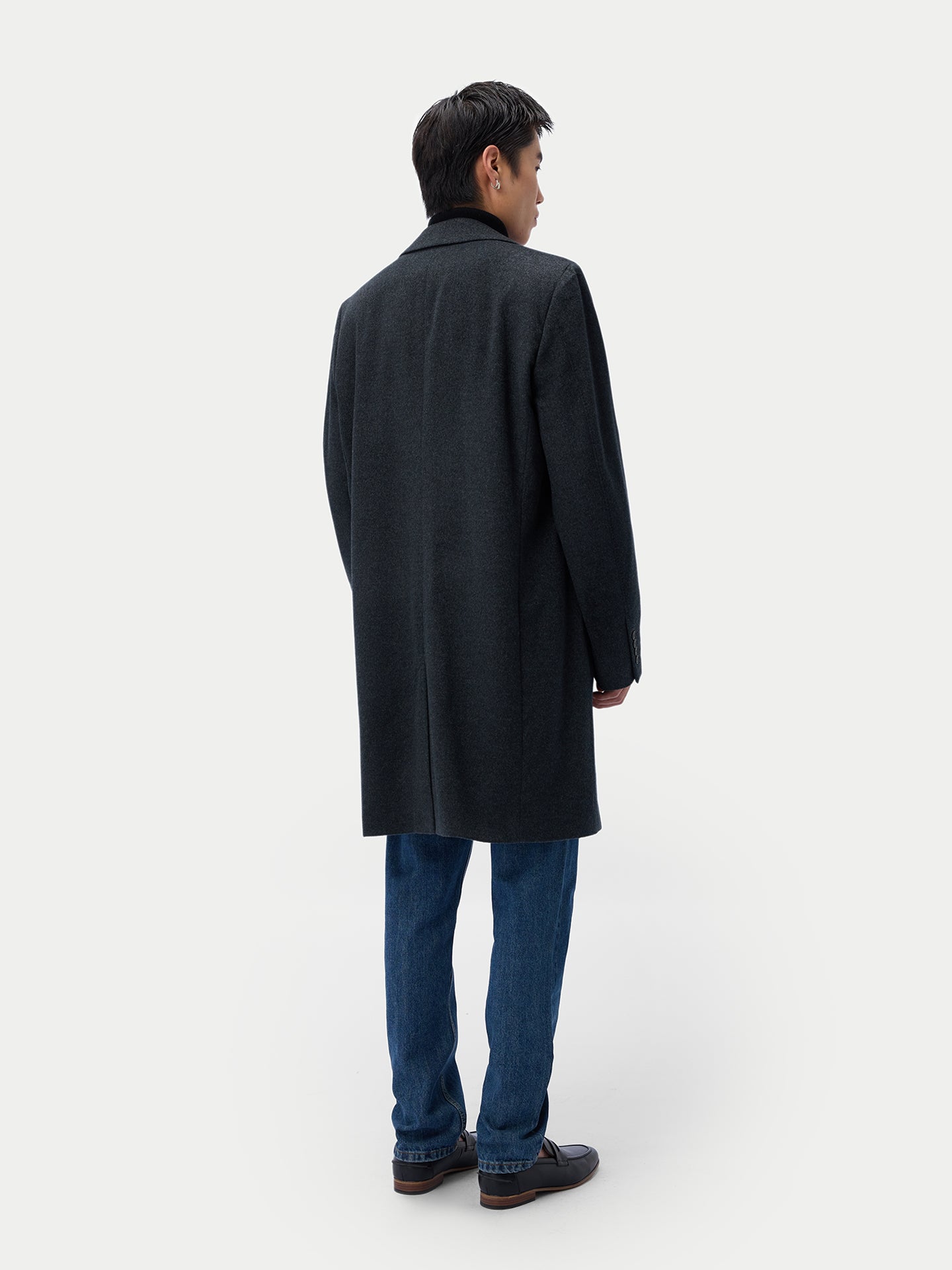 Men's Single Breasted Cashmere Coat