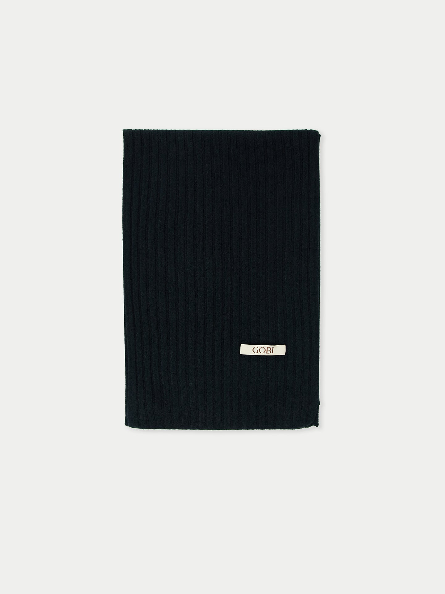 Cashmere Rib Knit Scarf