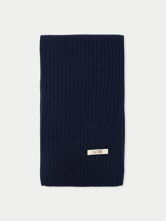 Cashmere Rib Knit Scarf