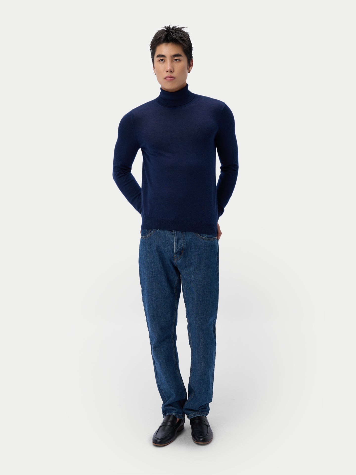 Cashmere-Silk Turtleneck Sweater