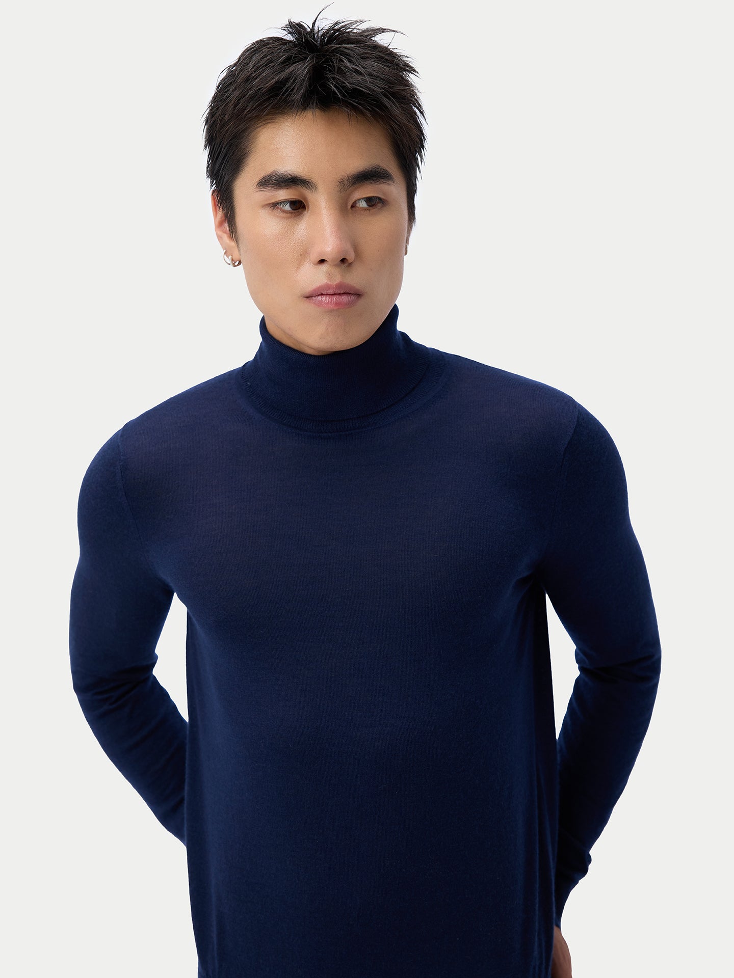 Cashmere-Silk Turtleneck Sweater