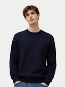 Timeless Crewneck Cashmere Sweater Navy Blazer - Gobi Cashmere #color_navy-blazer