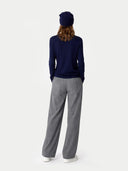 back view of a navy sweater and gray pants on a white background #color_total-eclipse